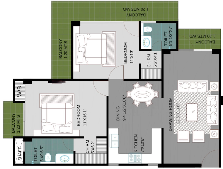 2 BHK Flat in Best Park Avenue in Malsi, Dehradun - Image 927872