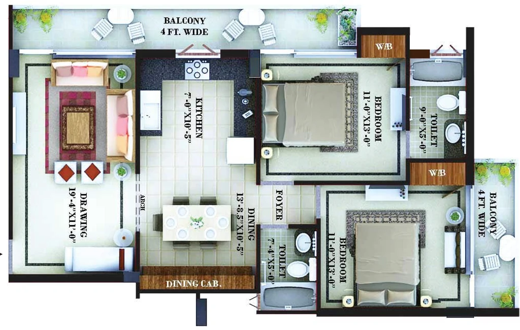 2 BHK Flat in Tak The Forest Residency in Malsi, Dehradun - Image 927878