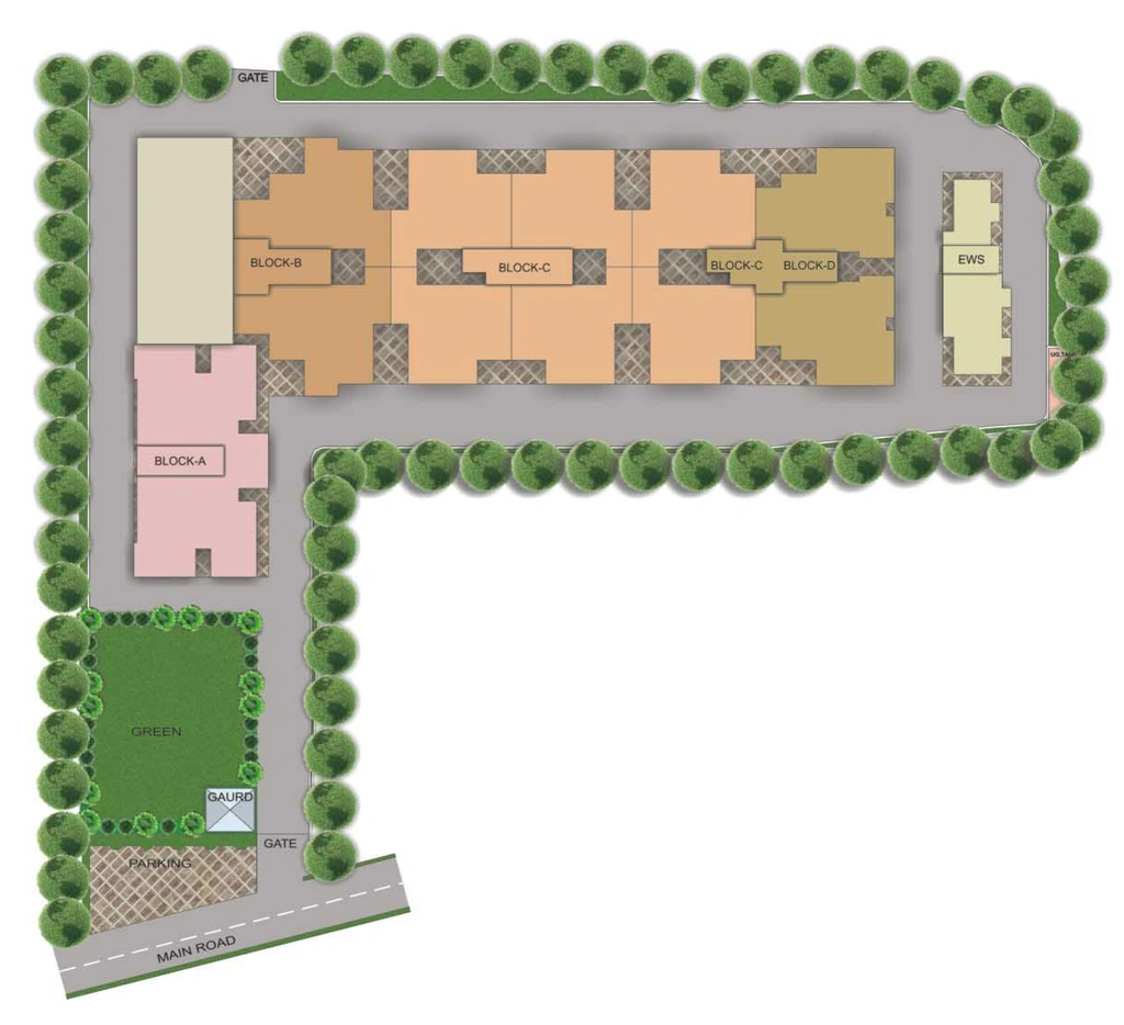 Master Plan of UK The Solitaire Avenue in GMS Road, Dehradun - Image 427079