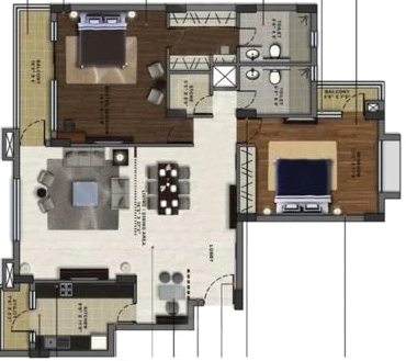 2 BHK Flat in Unitech The Residences in Sahastradhara Road, Dehradun - Image 927890