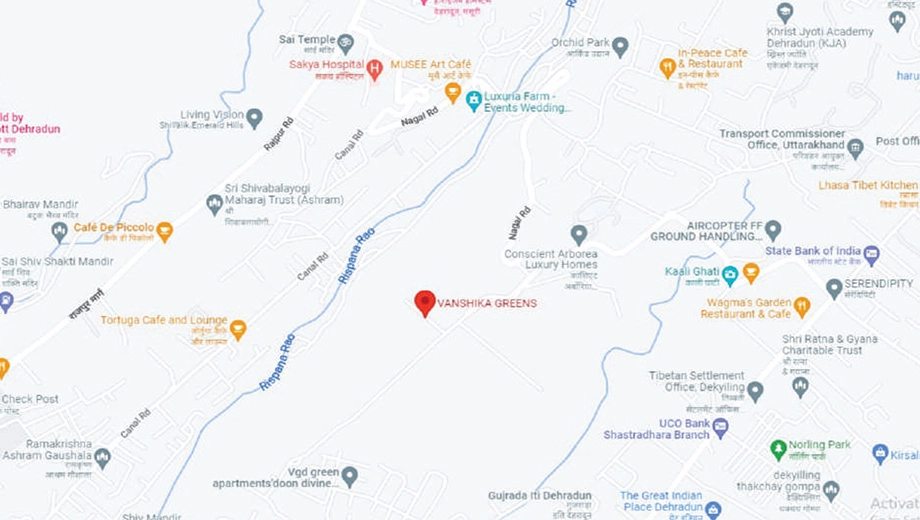 Location of Anirudh Vanshika Greens in Rajpur Road, Dehradun - Image 427103