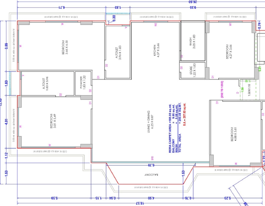 4 BHK Flat in Mantra River Wind in Sarthana Jakat Naka, Surat - Image 927900