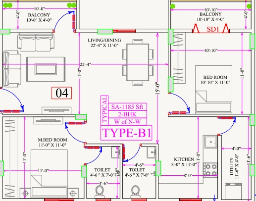 2 BHK Flat in Rishideep Sentosa in Sarjapur, Bangalore - Image 927812