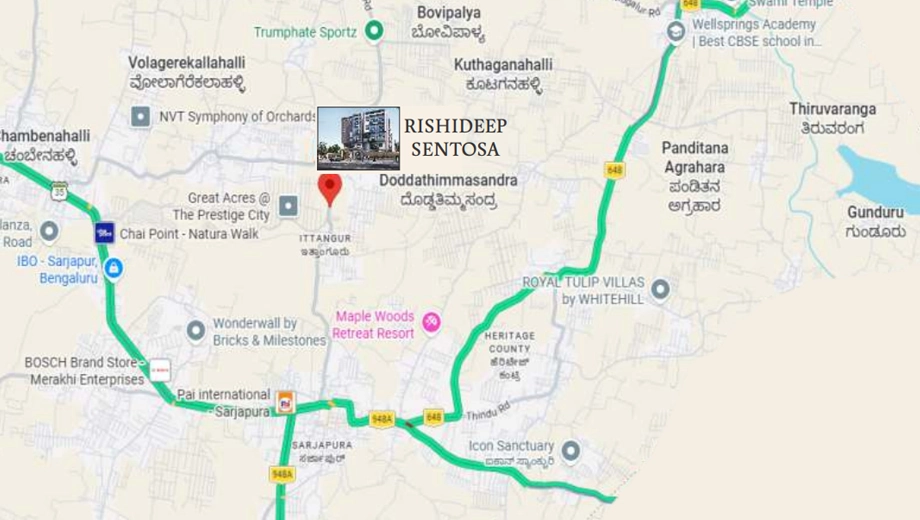 Location of Rishideep Sentosa in Sarjapur, Bangalore - Image 426974