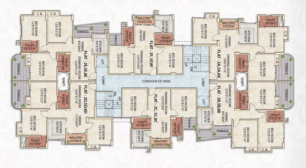 Floor Plan of Achyut Nest in VIP Road, Guwahati - Image 427515