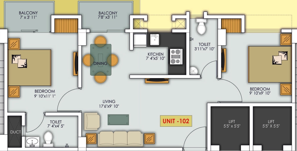 2 BHK Flat in Atman Residency in Betkuchi, Guwahati - Image 927856
