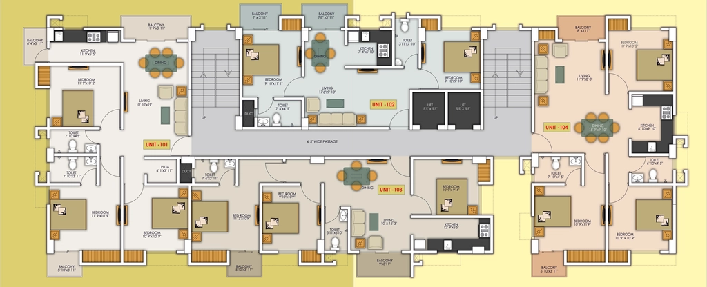 Floor Plan of Atman Residency in Betkuchi, Guwahati - Image 427044