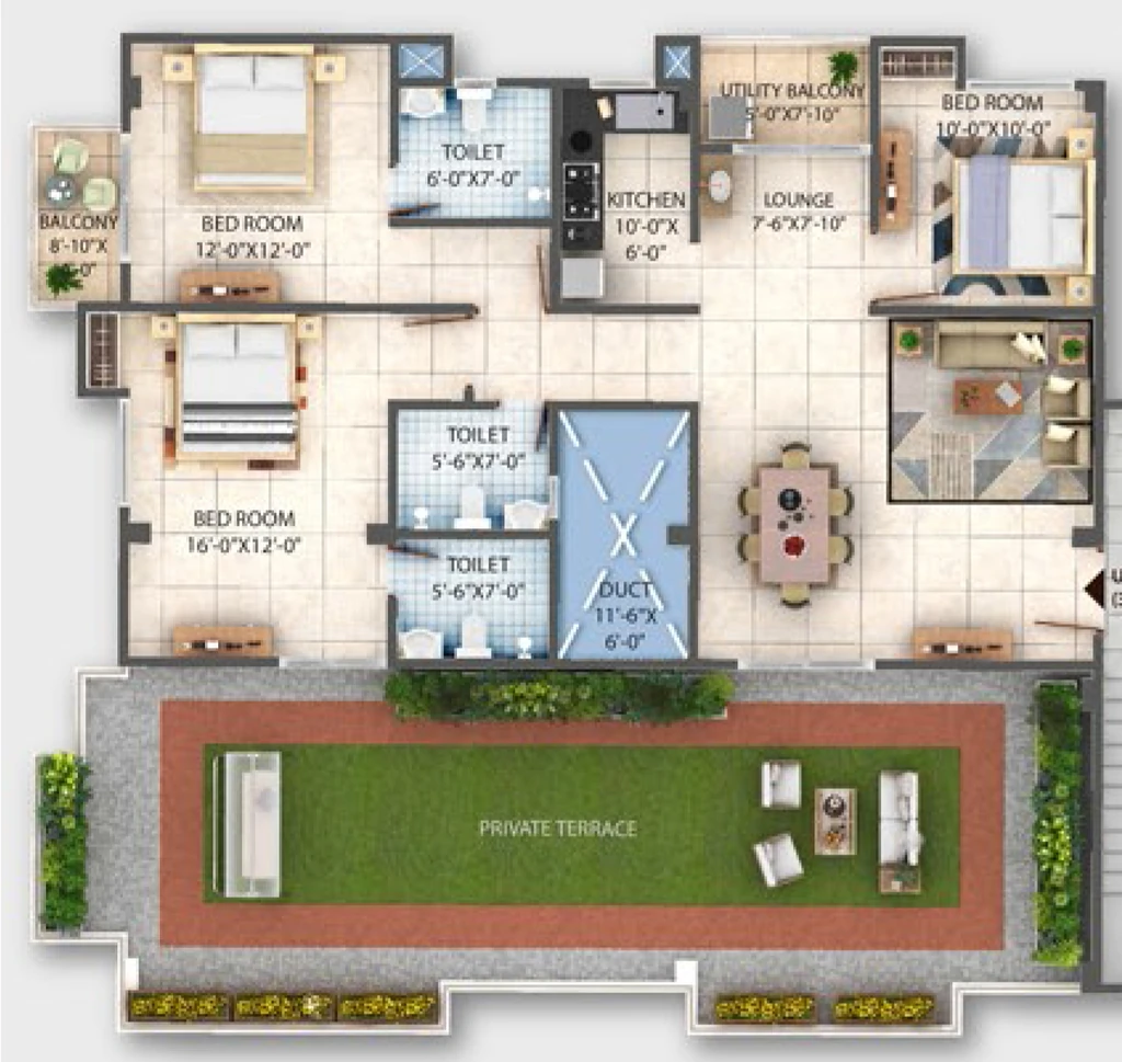 3 BHK Flat in BB Utsav in Lokhra, Guwahati - Image 927882