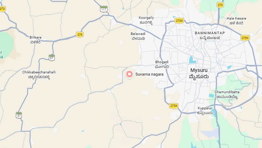 Location of Bhoomika Suvarna Nagara in Thaluru, Mysore - Image 427492