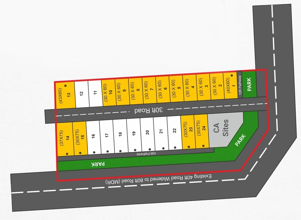 Master Plan of GSS Herbal Coco Enclave in Madaragalli, Mysore - Image 427268