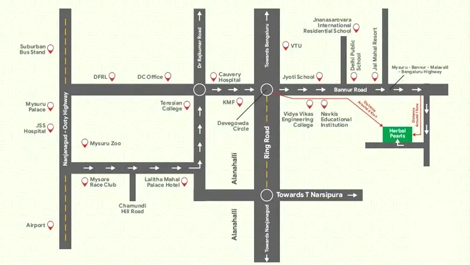 Location of GSS Herbal Pearls in Bannur Road, Mysore - Image 427381
