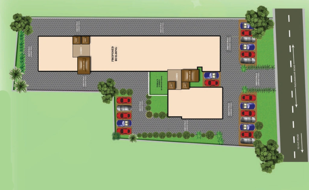 Master Plan of Achyut Heights in VIP Road, Guwahati - Image 427170