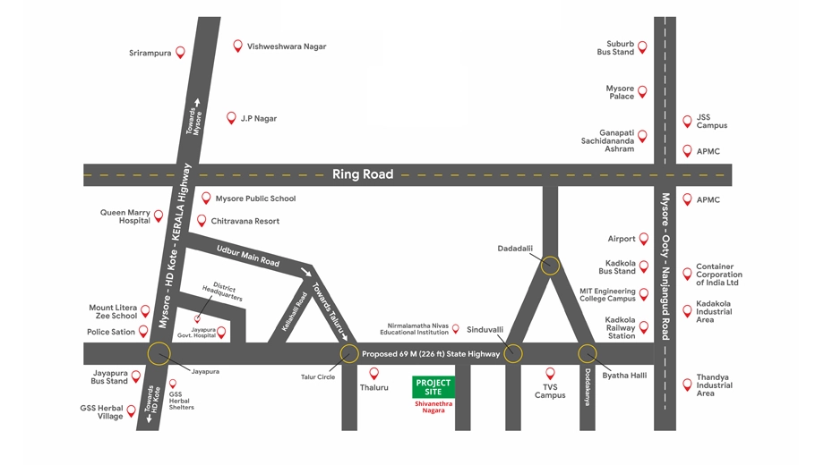 Location of GSS Shivanethra Nagara in Thaluru, Mysore - Image 427405