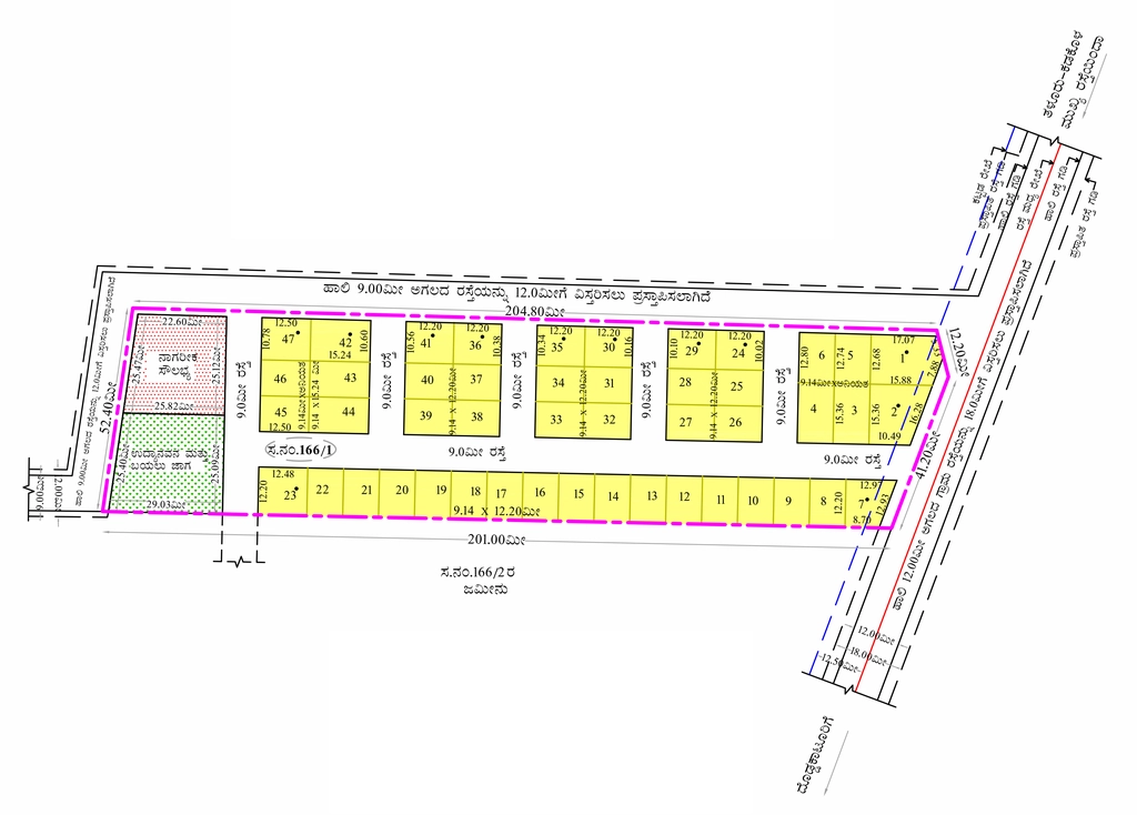 Master Plan of GSS Shivanethra Nagara in Thaluru, Mysore - Image 427406