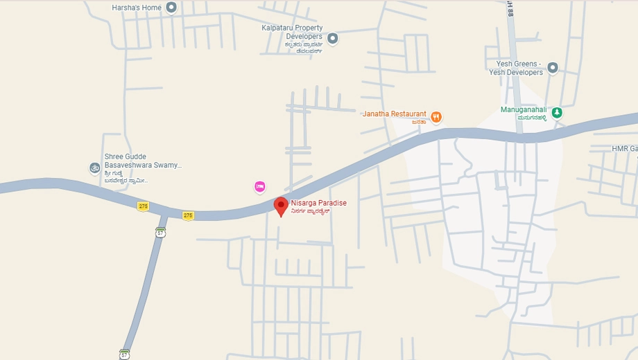 Location of Hyland Nisarga Paradise in Yelwala, Mysore - Image 427414