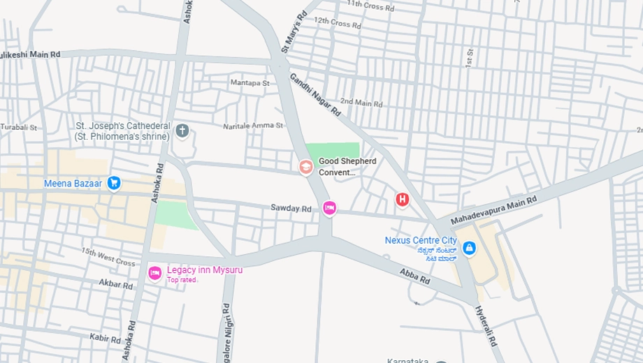 Location of Sri Avenue Sainiknagar in Madaragalli, Mysore - Image 427446