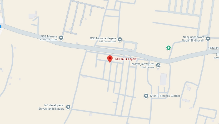 Location of Value Sridara Layout in Thaluru, Mysore - Image 427468