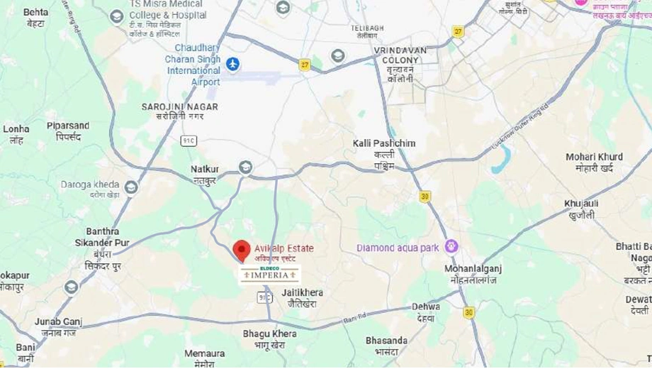 Location of Dhanushkoti Avikalp Estate in null, Lucknow - Image 427296