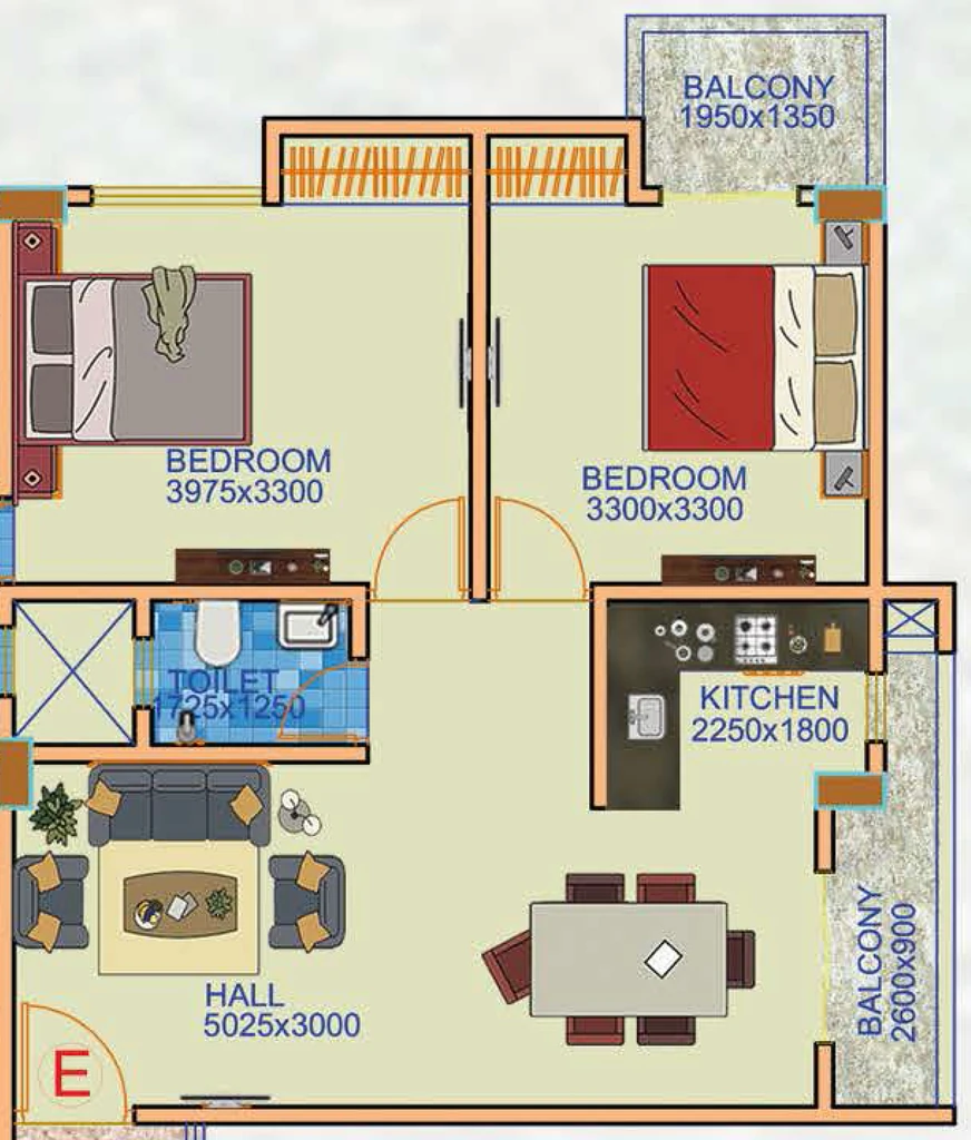 2 BHK Flat in Jayashree PC Das Enclave in Radha Nagar, Guwahati - Image 927954