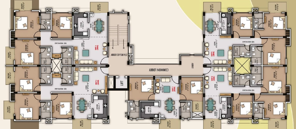 Floor Plan of Lohit Hill View in Dhirenpara, Guwahati - Image 427295