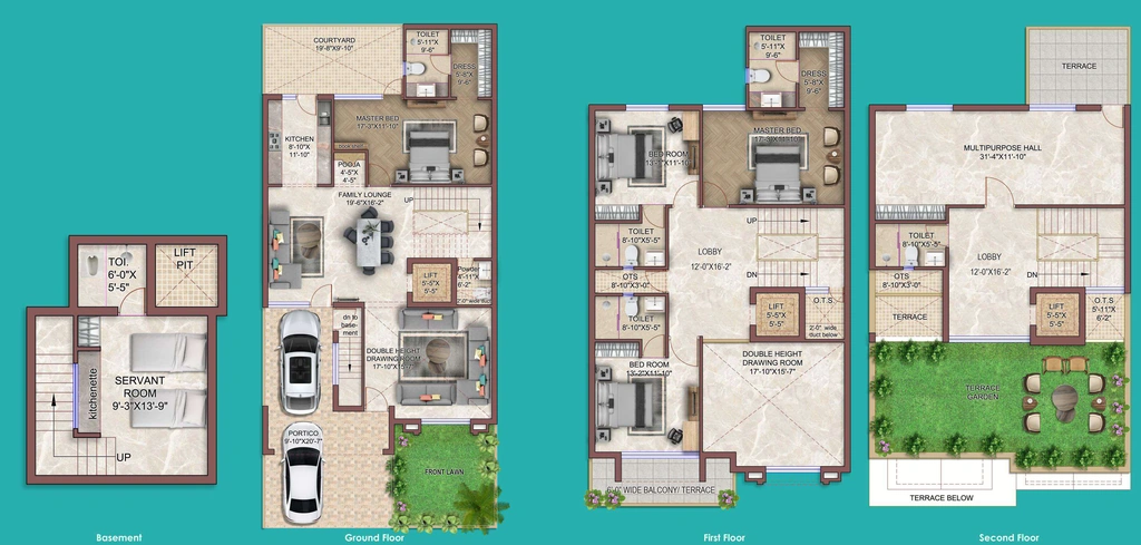 4 BHK House/Villa in Chinmay Urbanac Garden in Gomti Nagar Extension, Lucknow - Image 928002