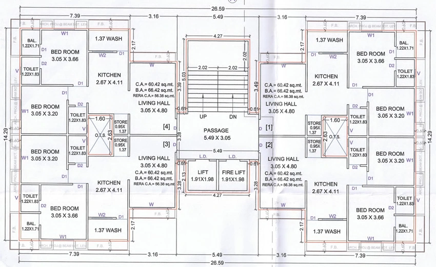 Floor Plan of Saral Srushti in Kamrej, Surat - Image 427336