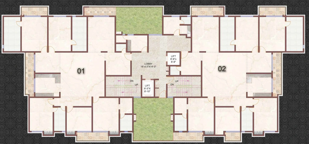 Floor Plan of Chinmay Urbanac Sky Mansion in null, Lucknow - Image 427367