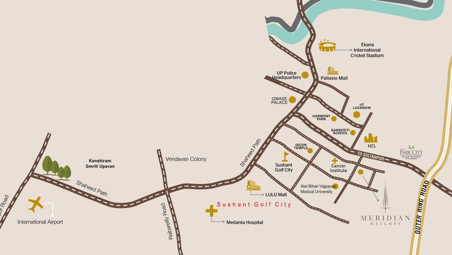Location of DPS Meridian Heights in Sultanpur Road, Lucknow - Image 427428