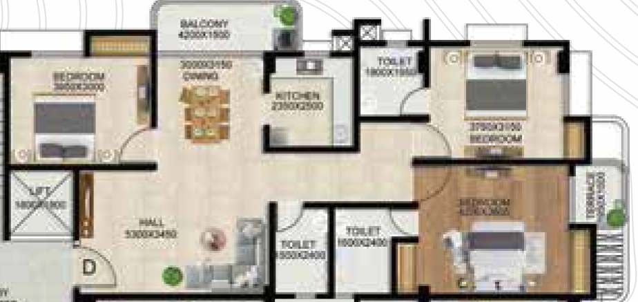 3 BHK Flat in Prakriti Shom Satya in Lachit Nagar, Guwahati - Image 928063