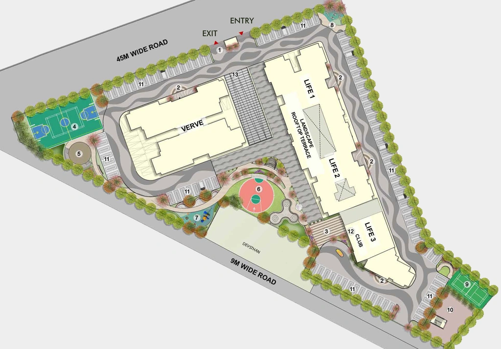Master Plan of Eldeco Skywalk in IIM Road, Lucknow - Image 427484