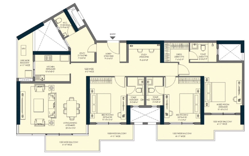 3 BHK Flat in Emaar Elite Oasis in Gomti Nagar Extension, Lucknow - Image 928073