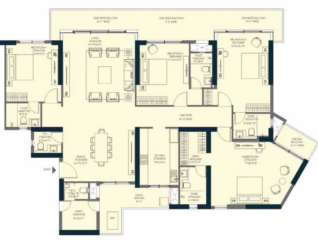 4 BHK Flat in Emaar Elite Oasis in Gomti Nagar Extension, Lucknow - Image 928074