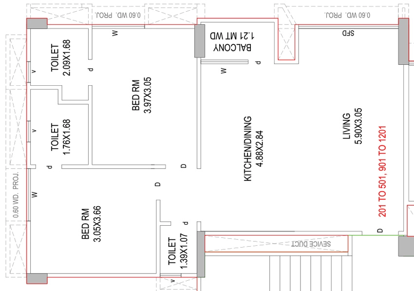 2 BHK Flat in Samarthya Enorme in Palanpur, Surat - Image 928076