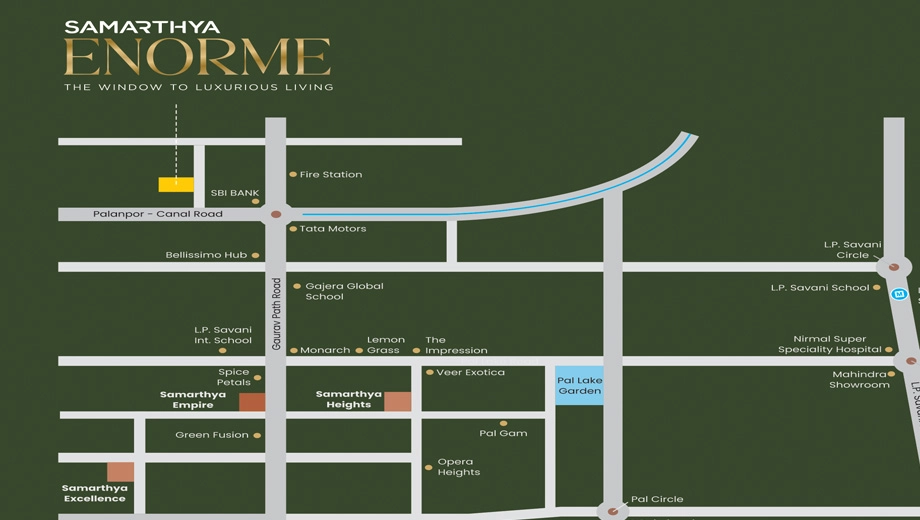 Location of Samarthya Enorme in Palanpur, Surat - Image 427507