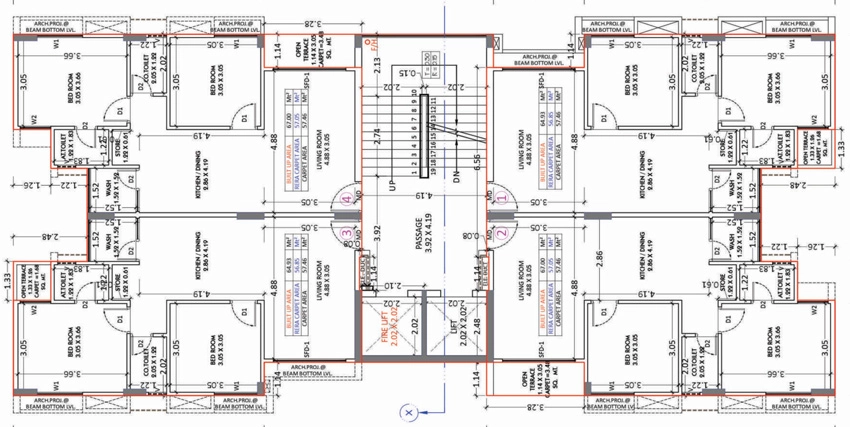 Floor Plan of Vijaybhai Solarin Hills in Jahangirpura, Surat - Image 427562