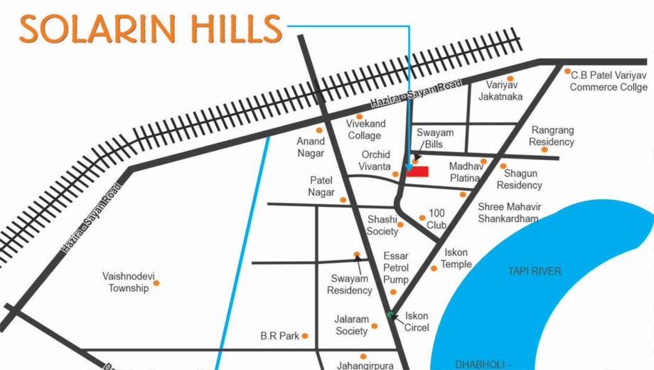 Location of Vijaybhai Solarin Hills in Jahangirpura, Surat - Image 427558