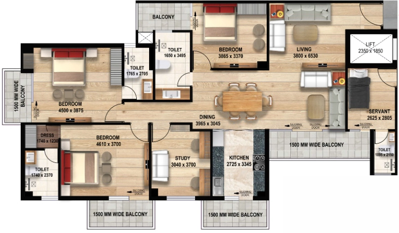 3 BHK Flat in Arpyash NRI Retreat Apartment in Gomti Nagar, Lucknow - Image 928097