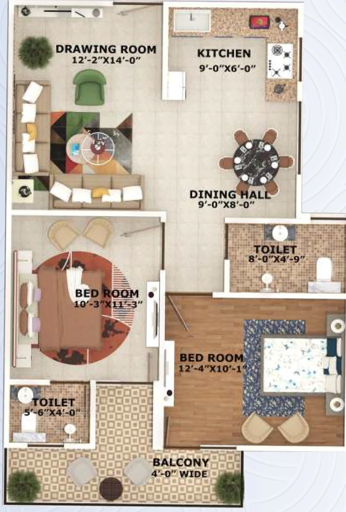 2 BHK Flat in Onella Sai Kohinoor Grand in Deva Road, Lucknow - Image 928099