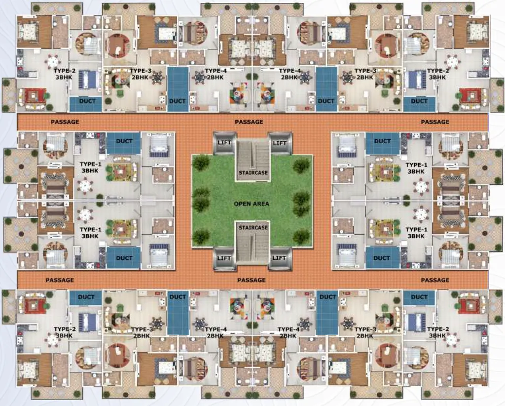 Floor Plan of Onella Sai Kohinoor Grand in Deva Road, Lucknow - Image 427599