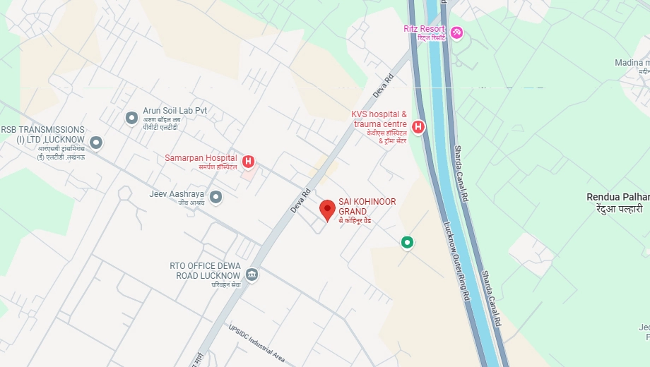 Location of Onella Sai Kohinoor Grand in Deva Road, Lucknow - Image 427598