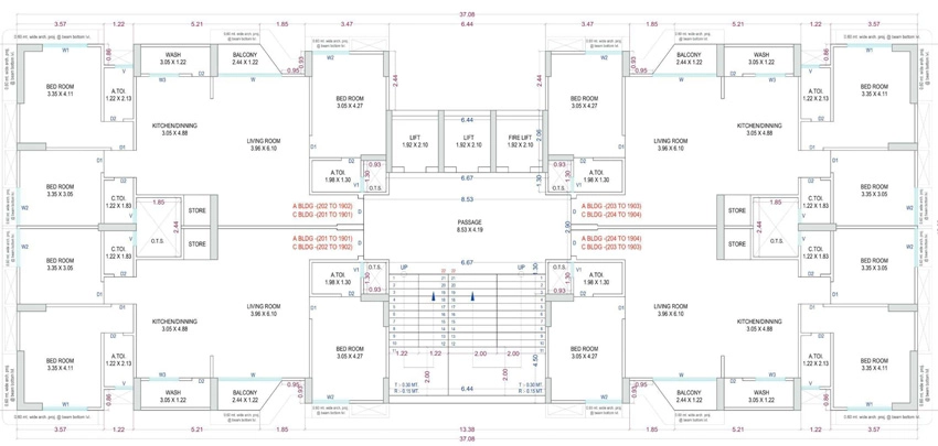 Floor Plan of Harikrushna Kirtan Luxuria in Mota Varachha, Surat - Image 427606