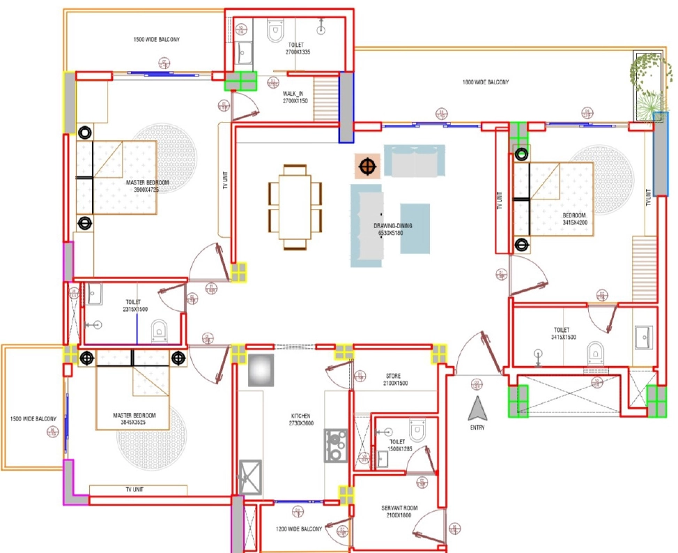 3.5 BHK Flat in Lucknow Park View Apartments in Vasant Kunj, Lucknow - Image 928103
