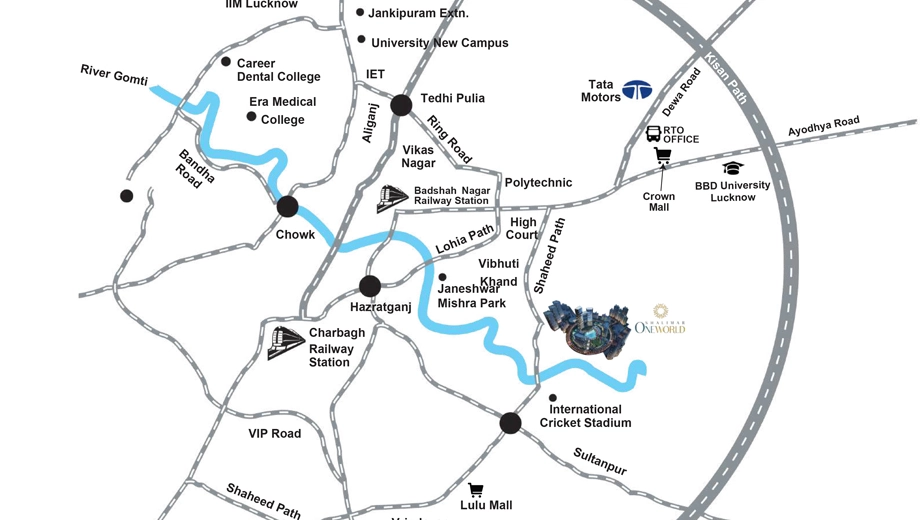 Location of Shalimar Gallant Metropolis in Deva Road, Lucknow - Image 427641