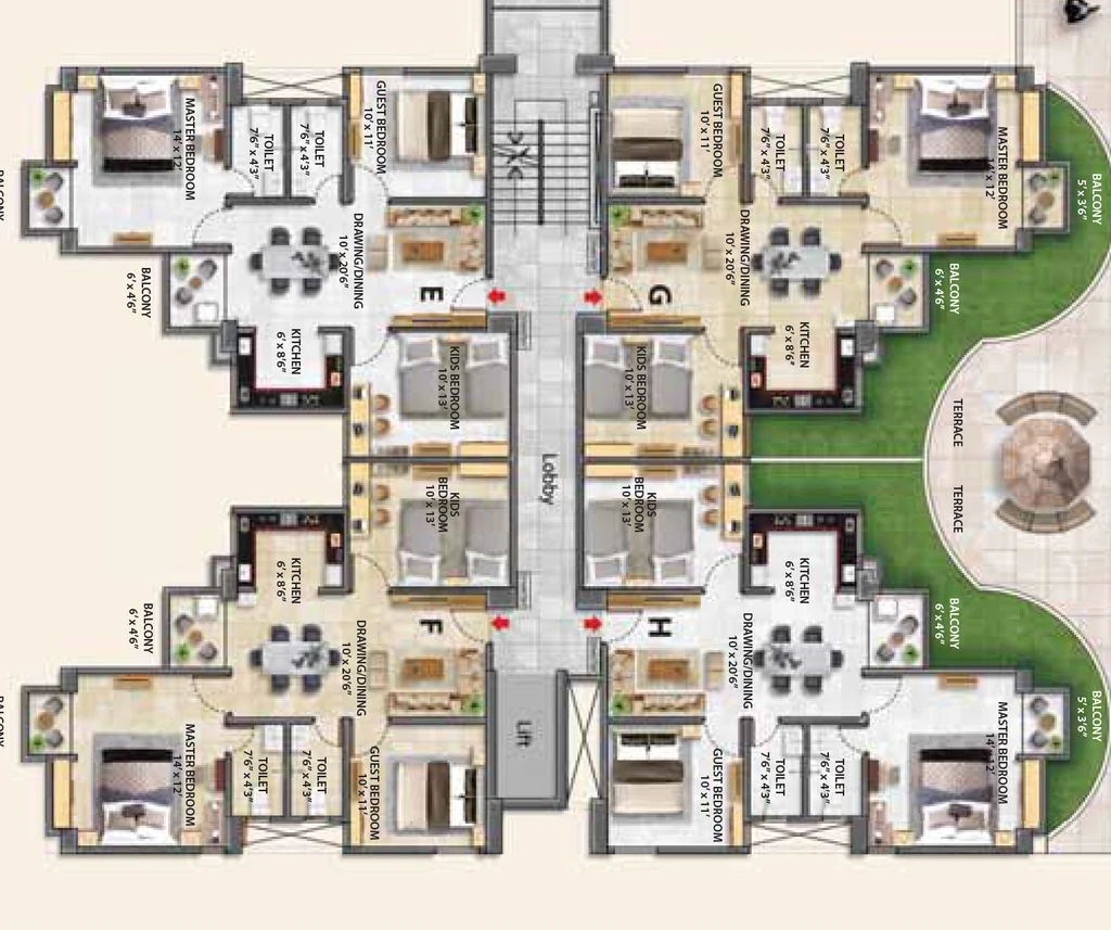 Floor Plan of Protech Prime in Kahilipara, Guwahati - Image 427795