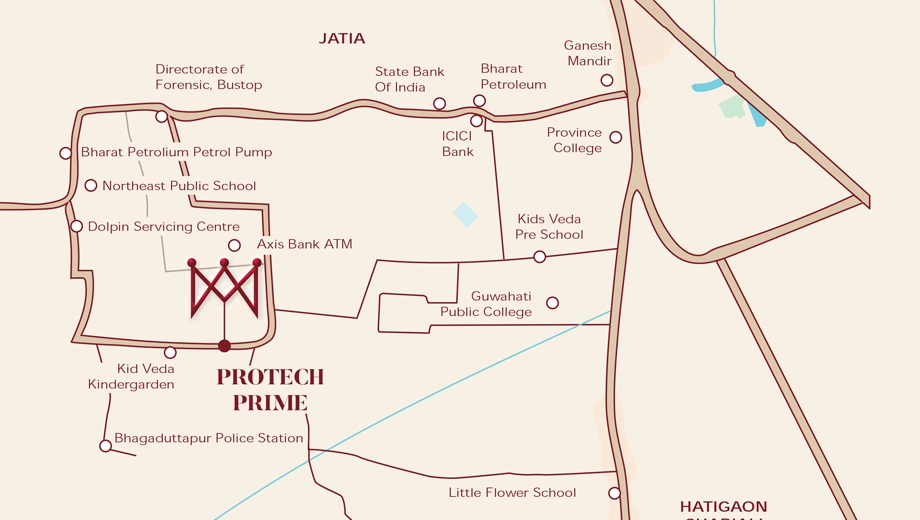 Location of Protech Prime in Kahilipara, Guwahati - Image 427794