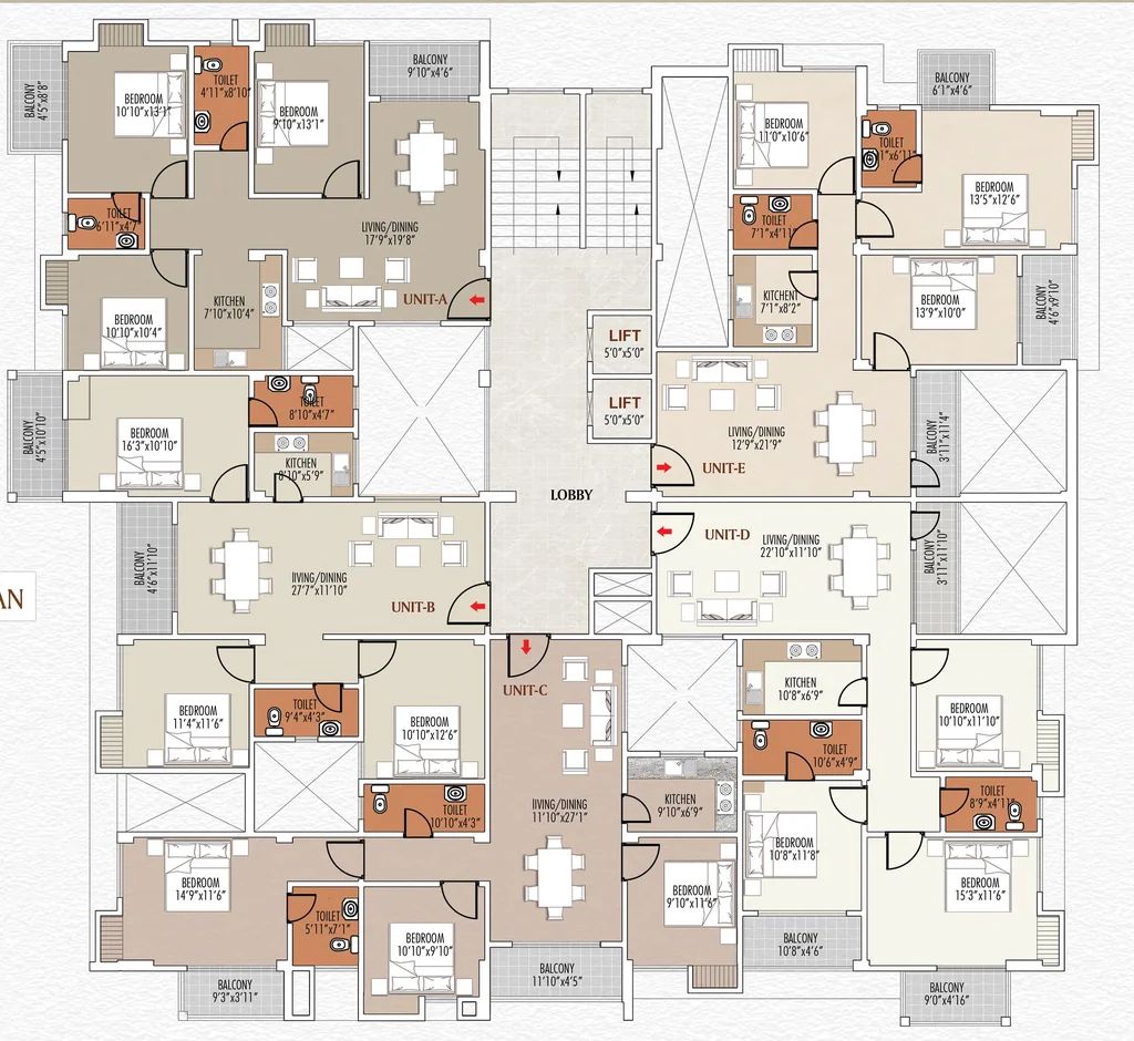 Floor Plan of Percept Roshni Heights in null, Guwahati - Image 427826