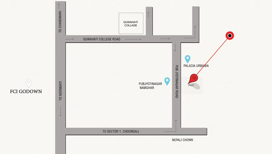 Location of Percept Roshni Heights in null, Guwahati - Image 427825
