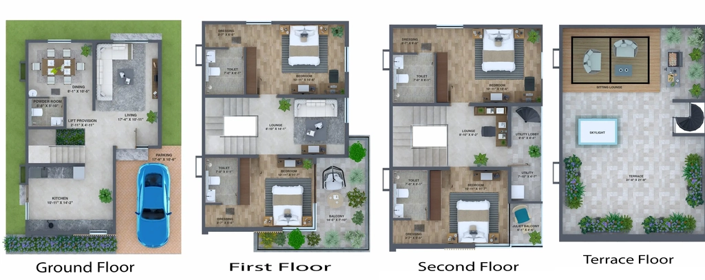 4 BHK House/Villa in Konig Pearl County in Devanahalli, Bangalore - Image 928121