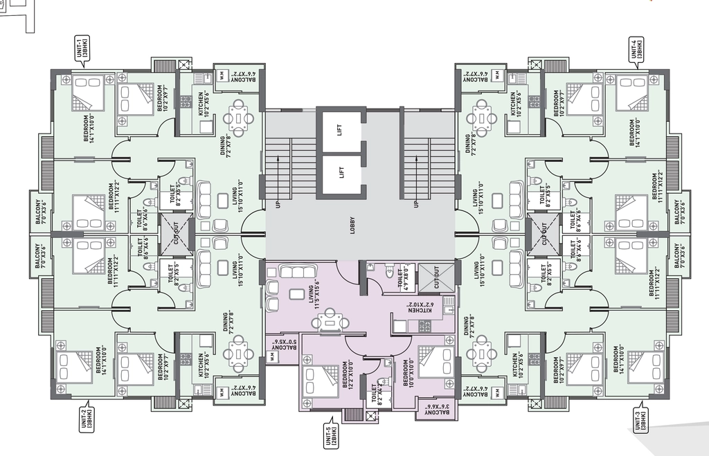 Floor Plan of Subham Ashray in Dharapur, Guwahati - Image 427860