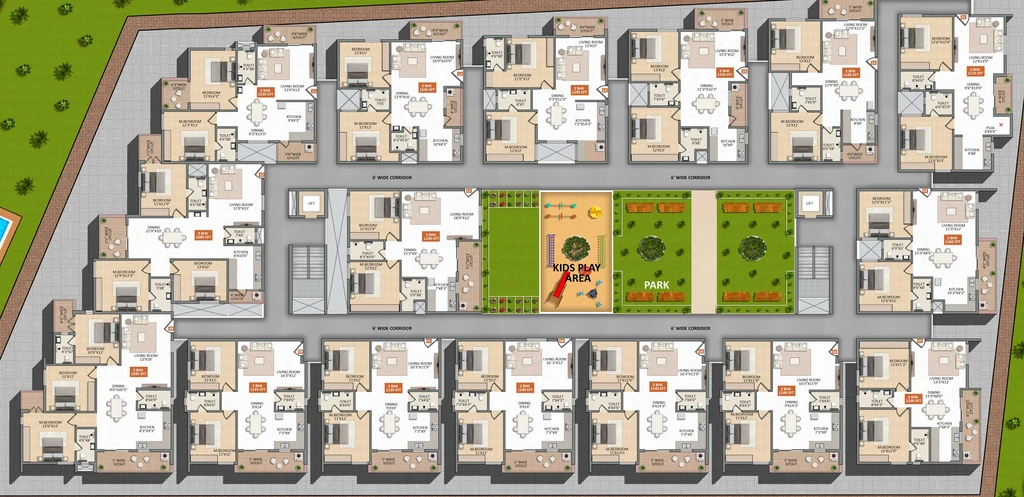 Floor Plan of Aryas Avadana in Hoskote, Bangalore - Image 427701